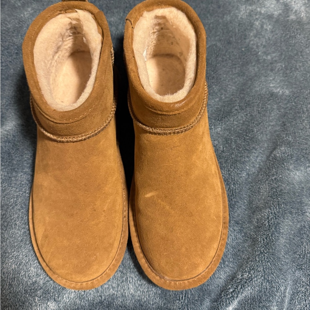 BearPaw Tan Ankle Boots